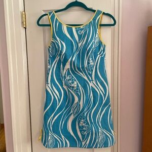 LILLY PULITZER Sleeveless Dress Size OO EUC Aqua Blue